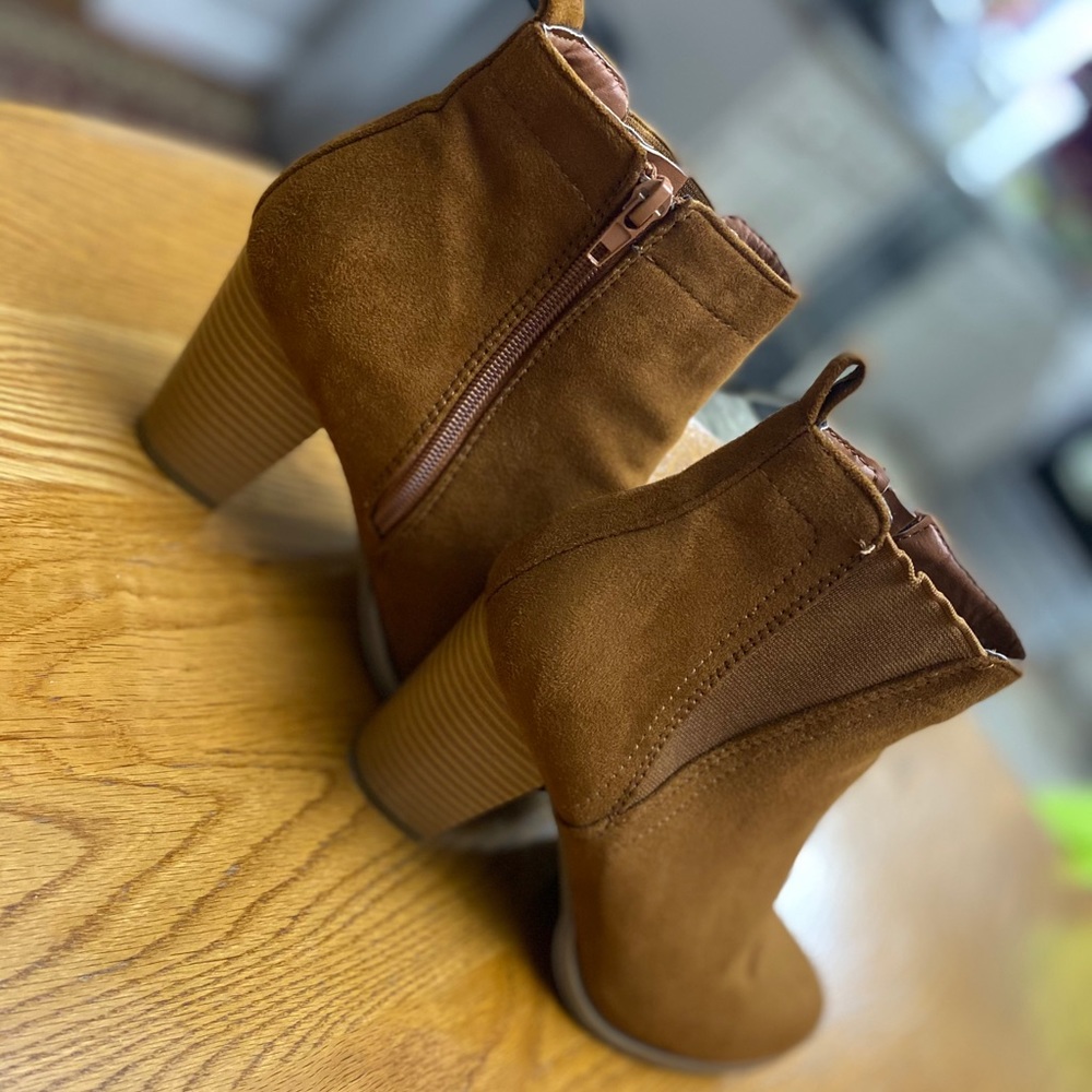 tan booties from charlotte russe